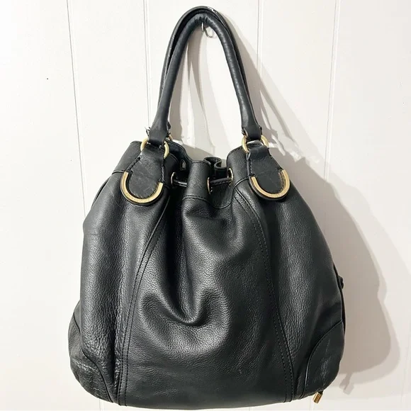 JUICY COUTURE Black Leather Sachel Handbag - Picture 2 of 6